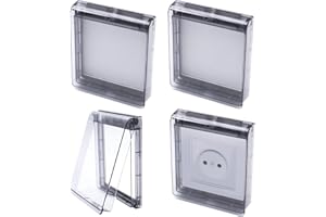 WYYFXY® 4 Stück Schalter Abdeckung Selbstklebend Steckdosen Abdeckung Typ 86 Lichtschalter Abdeckung Wasserdicht Steckdosenschutz für Badezimmer, Küche, Zuhause, Draußen