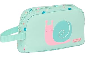 Safta Preschule Caracol Frühstückstasche, Thermoskanne, recycelbarer Stoff, Tasche, Qualität und maximale Widerstandsfähigkeit, für Mahlzeiten, Freizeit, 21,5 x 6,5 x 12 cm, helltürkis, Helltürkis,