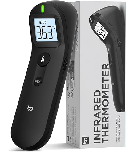 Thermomètre à Triple Capteur Thermomètre Frontal PRECITECH Triple Sensor (sans Contact/mémoire 30 Mesures) Thermometre Bande Frontale