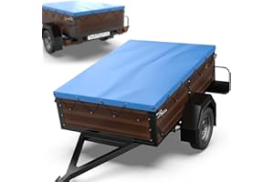 Tarpofix® Telo per rimorchio auto 170 x 110 x 7,5 cm incl. Corda per telone - Bordo rinforzato e copri rimorchio in materiale PVC - Telo PVC ideale per vari modelli di rimorchi per auto da 350 & 500kg