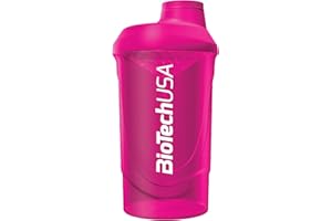 BioTechUSA Wave Shaker | Botella Mezcladora | 100% a Prueba de Fugas | Mezcla Mejorada | Duradera y Segura | Fácil de Usar y Limpiar, 600 ml, Magenta