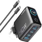 Anker 140W USB C Fast Charging Charger with 4 GAN Ports | Smart Screen, Touch Control, Compatible with MacBook, iPad, iPhone