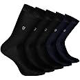 FOOTPRINTS Bamboo Formal Socks for Men | Anti Odour & Breathable | Anti-Bacterial | Softer than Cotton Socks | Pack of 5