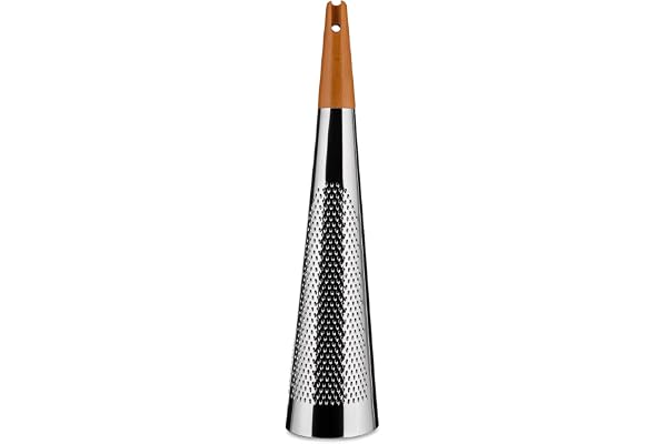 Alessi RS08 Todo - Râpe à Fromage et Noix de Muscade Design Géant en Acier Poli et Bois