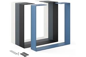 HOLZBRINK Gambe per tavolo in metallo Nero 1 Pezzo | Gambe per tavolo/struttura per tavolo,tavolino, tavolo da pranzo, scrivania, panca | gambe 40x43cm