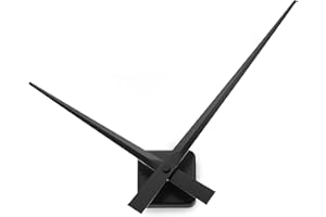 SOLO ORA Meccanismo Orologio Silenzioso al Quarzo di Precisione, Lancette Alluminio 20cm. Azienda Italiana specializzata (Nero)