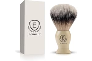 Mens Shaving Brush-Echolly Shaving Brushes for Men-Vegan Fast Lather Shave Brush for Wet Shave-Luxury Beard Brush-Perfect Valentines Gifts for Men
