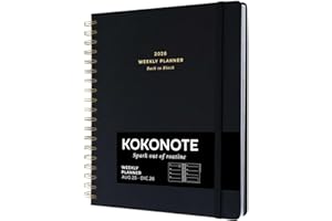 Kokonote - Agenda Semainier 2026 | Agenda 2025 2026 | Planner et Organiseurs | Lycée, Professionnel, Étudiant, Weekly Planner (17 mois)