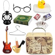 Miniatur-Zubehör Für Puppenhaus & Wichtel – 11-teiliges Set Mit Koffer, Gitarre, Kamera & Mehr