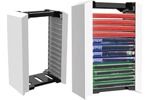 Ruiqas Game Disc Box Aufbewahrungsregal 12 Spiele Disc-Halter Lagerung Regal für PS5 Spiel-Discs