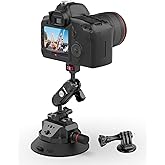 ULANZI SC-02 4.5" Kamera Auto Saugnapf Halterung für GoPro, Vakuum Saugnapfhalter mit Pumpe und Schnellverschluss NOTA Magic