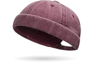 YKDLLF Cotone Cappellino da Portuale Uomo Retro Docker-cap Berretto Docker da Motociclista Cappello Senza Retro Cotone Docker Hat Cappello Senza Visiera Berretto da Portuale Uomo Donna