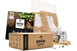 Brew Monkey Kit per Fare La Birra in Casa | Bionda/Blonde Kit Ingredienti | 5 Litri | 6,4% ALC. | Kit per la Produzione di Birra | Regalo per Uomo | Kit Birra