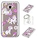 Produktbild Hülle Galaxy J3 2016 (5,0 Zoll) Hülle,TPU Case Schutzhülle Silikon Case,Niedliche Cartoon Malerei Durchsichtige TPU Bumper Handy Tasche Case Cover Etui für Galaxy J3 2016 J310 + Schlüsselanhänger (O) (7)