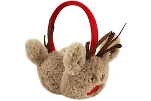 Meliya Kinder-Ohrenschützer aus Kunstfell, niedliche Rentier-Ohrwärmer