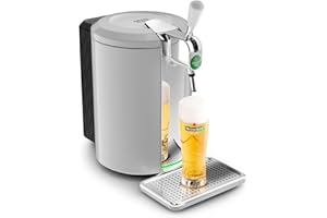 Krups Beertender Machine bière pression, Fûts de 5 L, Marques du groupe Heineken, Témoin lumineux, Température et mousse parfaites, Bière fraîche, Installation facile, Compact VB452E10