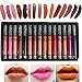 Weisy 15 Colors Matte Liquid Lipstick Set Waterproof Velvet & Mist Lip Gloss Kit Gifts for Women