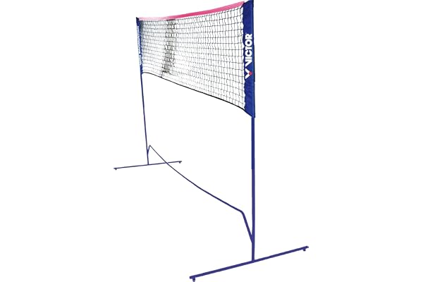 Victor Easy Filet de badminton – Filet multifonction d'extérieur réglable en hauteur, 350 x 155 cm