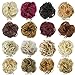 FESHFEN Hair Bun Updo Extensions?B? Hair pieces Hair Ribbon Ponytail Extensions Hair Scrunchy Scrunchies Wavy Curly Messy Hair Bun Extensions