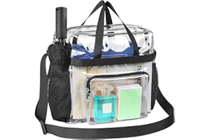 REFORUNG Sac fourre-Tout Transparent Sac à Bandoulière Sac Transparent de Trousse de Maquillage Sac de Rangement cosmétique imperméable en PVC Sac de Plage Sac fourre-Tout léger pour Les Sports
