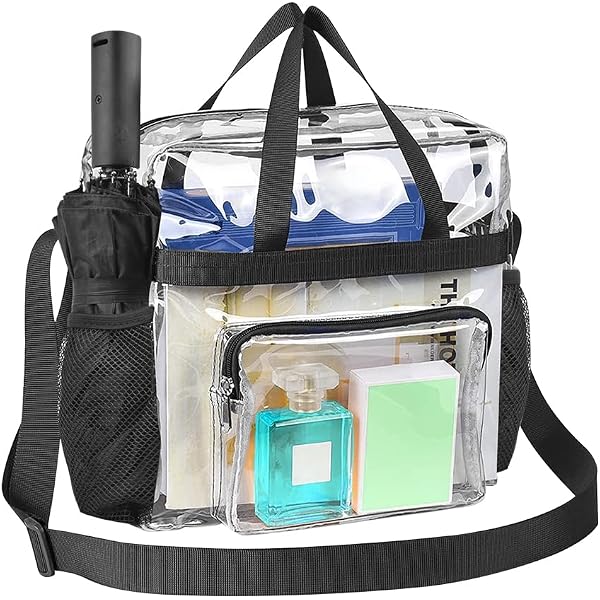 Borsa trasparente approvata dallo stadio-borsa trasparente per le donne borsa a tracolla trasparente per eventi sportivi concerti College  1524