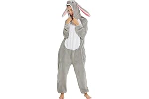 UNIMAL Adulte et Enfant Unisexe Licorne Tigre Lion Renard Onesie Animaux Cosplay Pyjamas Halloween Costume De Carnaval Fantaisie Robe Loungewear