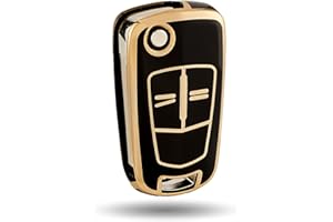 OFFCURVE Funda Llaves Coche Carcasa Llave, TPU Funda Mando Coche Carcasa Mando 2 Botones para Opel Vauxhall Astra Zafira Adam Insignia Mokka Corsa Signum Tigra Meriva Cascada Vectra Omega Caravan