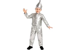 Fun Shack Disfraz Hombre Hojalata Niño, Traje De Hombre Hojalata Niño, Hombre Hojalata Niño Disfraz, Disfraz Robot Niño, Disfraz Cuento Niño, Disfraz Carnaval Niño Talla S,M,L,XL