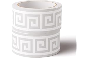 VisitRyl Bordi per Carta da Parati Adesivi Wanzi Grigio Chiaro A 10cm X 500cm Design Decorativo