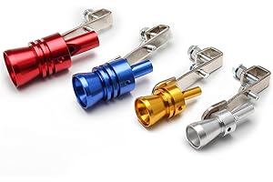 BROEL Universal Car Turbo Sound Whistle Vehicle Refit Device Sound Simulator Car Turbmuffler Tubo di scarico Turbo Sound Whistle Terminali di scarico per auto (Colore : Nero, Dimensione : XL)