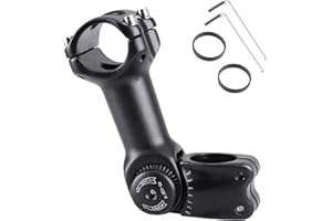 Azarxis Bike Stem Adjustable 0-90 Degree 25.4 31.8mm Bicycle Handlebar Stem 60 80 93 100mm for Mountain Bike Road Bike BMX MTB