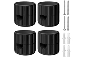 QuirkLz Set di 4 Decentratore Parete e Soffitto, Decentratore da Soffitto, decentratore lampadario, Ideali per Montaggio cavo elettrico Fai da Te - Include Viti e Tasselli