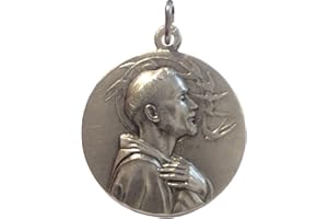 Medaille des Heiligen Franziskus von Assisi - Hochrelief Gemacht - Große Größe - Big Size - 32mm