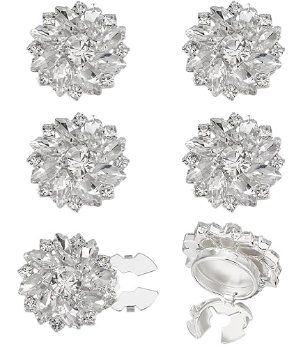 Produktbild von Strass-Knopfabdeckungen, 5 Stück, Strass-Knöpfe Für Damen, Blusen, Abnehmbare Knöpfe, Clips, F-Knopf, Hemd, Schmuck, Kristall