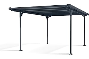 Canopia by Palram Carport Verona 15.1m² en polycarbonate, Aluminium robuste et antirouille protection de la voiture contre la lumière du soleil