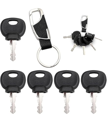Jeu De 5 Clés De Démarrage D'allumage - Compatible Thwaites 1051 Master Plant - Pour Excavatrices, Camions-bennes, Engins Agricoles