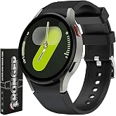 Rongep Samsung ile Uyumlu Deri G&ouml;r&uuml;n&uuml;ml&uuml; Hibrit 20mm Silikon Kordon Galaxy Watch 7/6/5/4 Serisi i&ccedil;in Galaxy Watch 7 Kordon (4