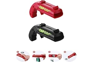 RICHDMI 2 Pièces Ouvre-Bouteille pour Lanceur de Pistolet, Cap Gun Ouvre Bouteilles de Bière, Ouvre-Boîte en Forme de Pistolet Jouet pour Catapultes de Lanceur de Bouteilles de Fête de Bar