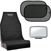 Britax R&ouml;mer Orijinal Aksesuar, &Ccedil;ocuk Koltuğu Koruyucu Pedli, Cam G&uuml;neş Korumalı ve Arka Koltuk Aynalı 3'l&uuml; Set