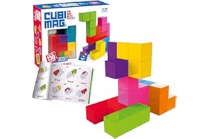 Ludilo - Cubimag | Rompecabezas Niños Y Adultos | Juegos Educativos 6 Años O Más | Juegos Niños 6 Años O Más 130 Retos | Construcciones Magneticas Niños 3 Dificultades