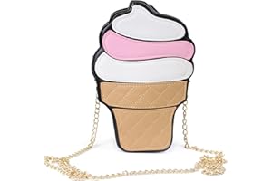 Syrads Girls Mini borsa a tracolla Borse Borsa in pelle PU Cupcake Ice Cream Box Wallet Bag