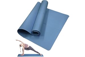Classic Yoga Mat for Woman and Man, LULUWA Non Slip Portable 3mm Thick EVA Exercise Gym Mat for Fitness Yoga Pilates Workout Outdoor Camping Travelling