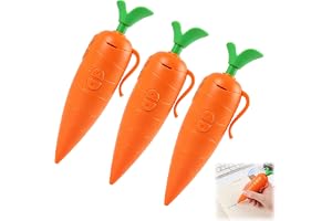 3 Pack Carrot Shape Recorder with Reading and Recording Function, 60 Seconds, Funny and Creative Gift for Kids and Students, Audio Recorder with Refillable Card, 3 Pack