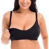 Gratlin Women's Plus Size Cotton Nursing Bra Breastfeeding Maternity Wireless Bralette Lace