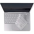 ProElife Ultra Thin Keyboard Cover Skin for Microsoft Surface Laptop Go 12.4" 2020 Released Touchscreen with Fingerprint Power Button Keyboard Accessories TPU Protector (Transparent)