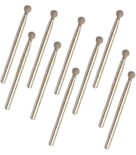 Uxcell 3mm X 45mm Diamond Grinding Bits - 30pcs Cylinder Shaped Alloy Burrs With Case