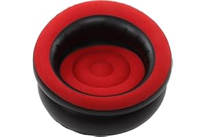 Otufan Inflatable Couch,30.7 x 29.5 PCV Flocking Air Sofa Chair Lazy Blow Up Couches for Home Living Room Bedroom Travel(red)