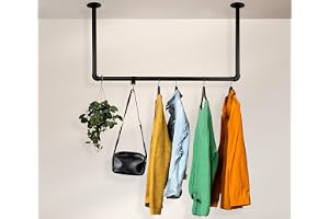 RSR Hangers Klädstång garderob industriell design för tak | bredd 50 cm x höjd 60 cm | takgarderob