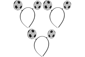 BEAVORTY 3pcs Soccer Headband Sports Hairband Soccer Ball Head Bopper for Game Day Hair Accessories Party Favor