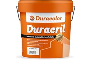 PD DURACOLOR Pintura Duracril Liso - Color Salmón Claro - 12 Litros - Resistente a la Intemperie y a la Radiación Ultravioleta - Pintura Transpirable - Pigmentos Inorgánicos - Especial Para Fachadas - Duracolor
